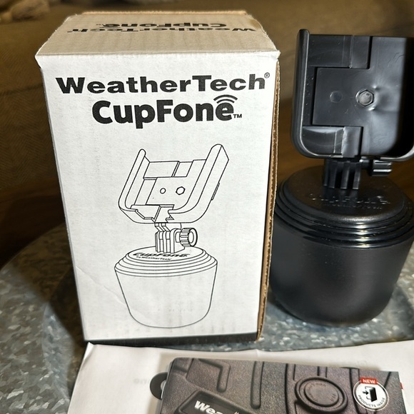 WeatherTech CupFone Universal Portable Car Cell Phone Holder Black NWT w/Box - Picture 3 of 7